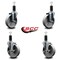 Service Caster 5'' Semi Steel Wheel Swivel 1-1/4'' Expanding Stem Caster Set 2 Brakes, 4PK SCC-EX20S515-SSR-2-TLB-2-114 - alternate 4